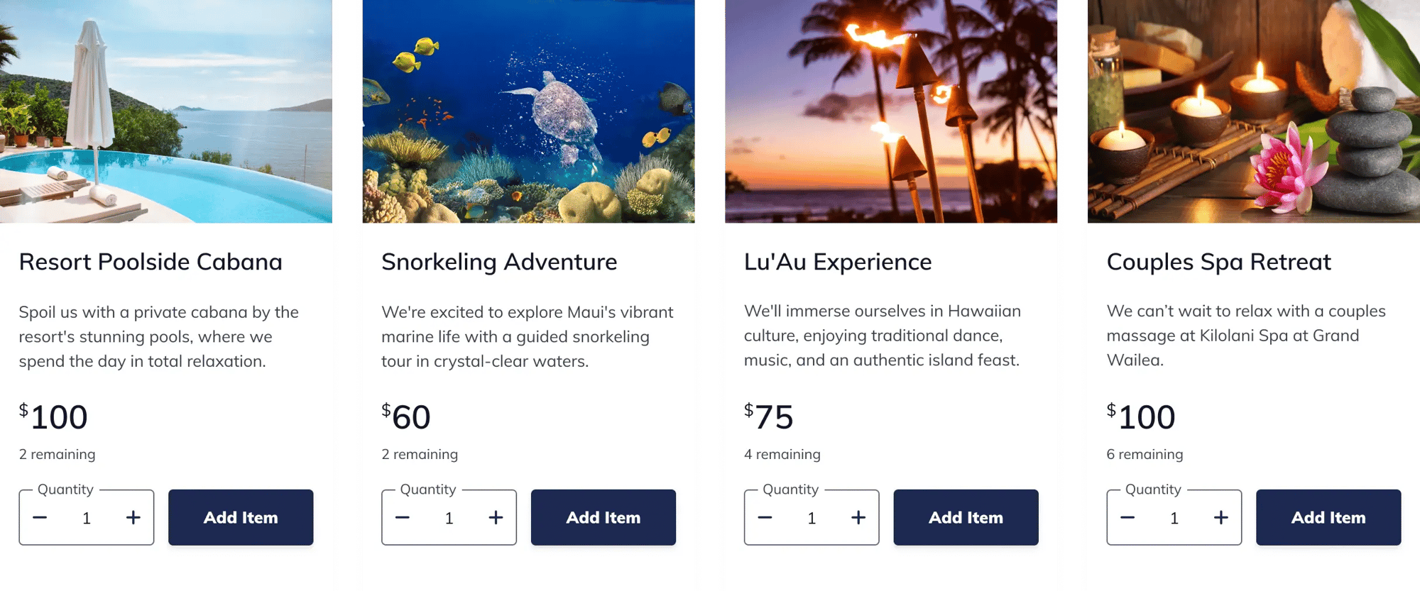 Hawaii Honeymoon Registry Items