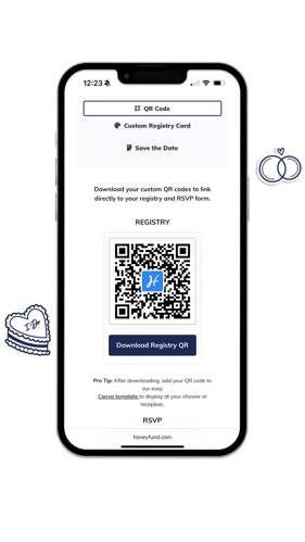 Honeymoon Registry QR Code