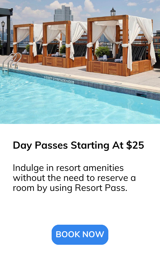 Indulge in resort amenities without the need to reserve a room by using Resort Pass.
