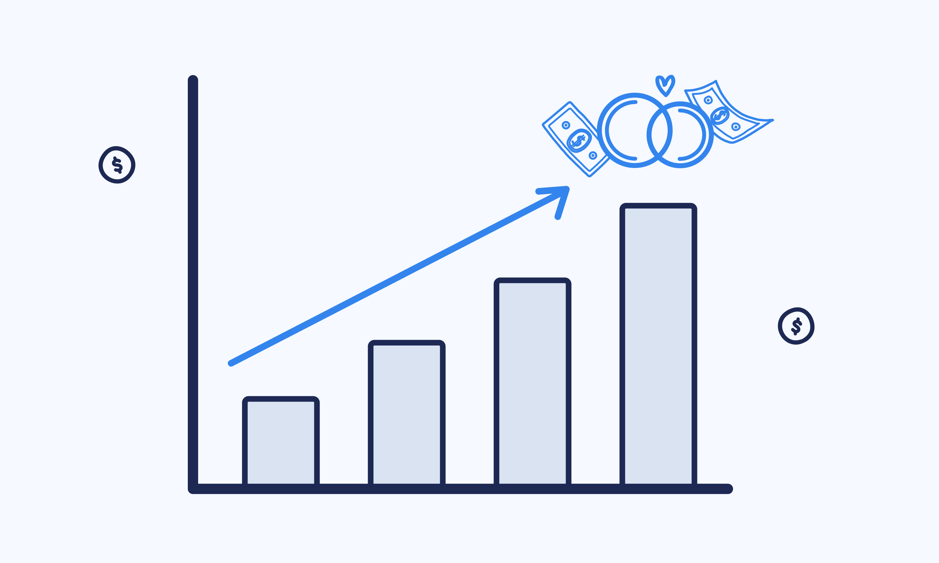 Happy couple using tablet to build registry