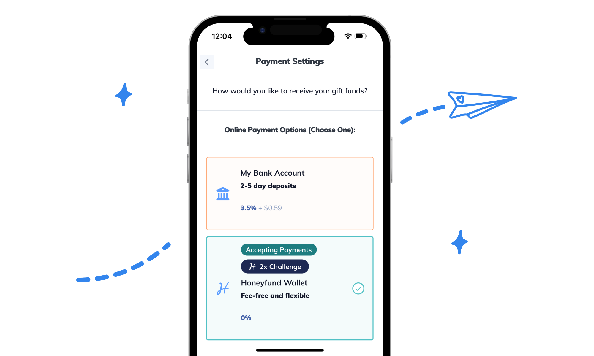 Honeyfund fee-free gift redemption