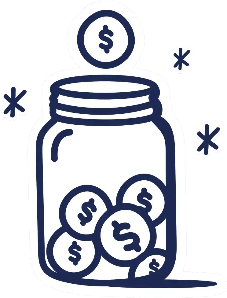 Honeymoon fund coin jar