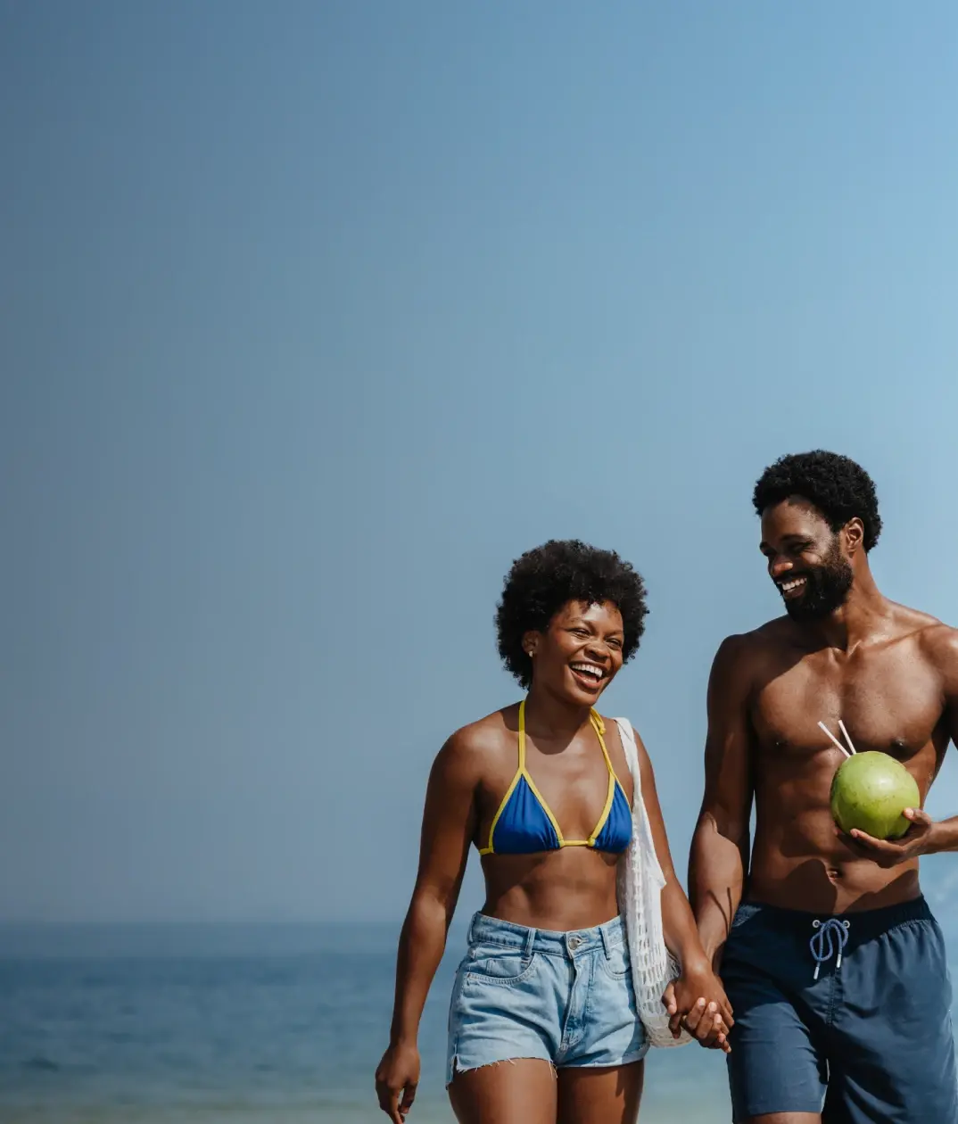 Happy honeymoon couple